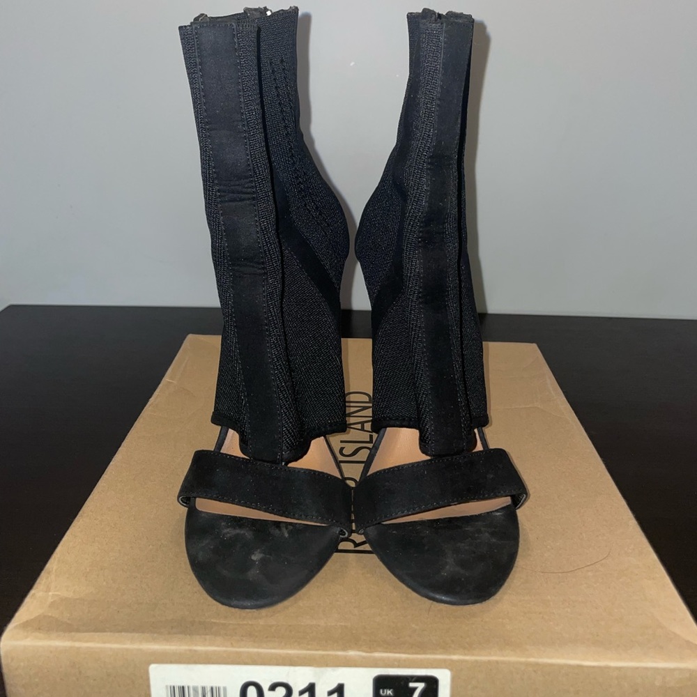 River Island Peep Toe Boot with Zip Back